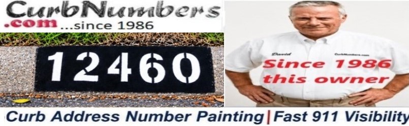 CurbNumbers curb address number painting banner